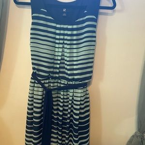 Sundress fits up to 150 pounds lies right at the knee if your 5’5. Two layers